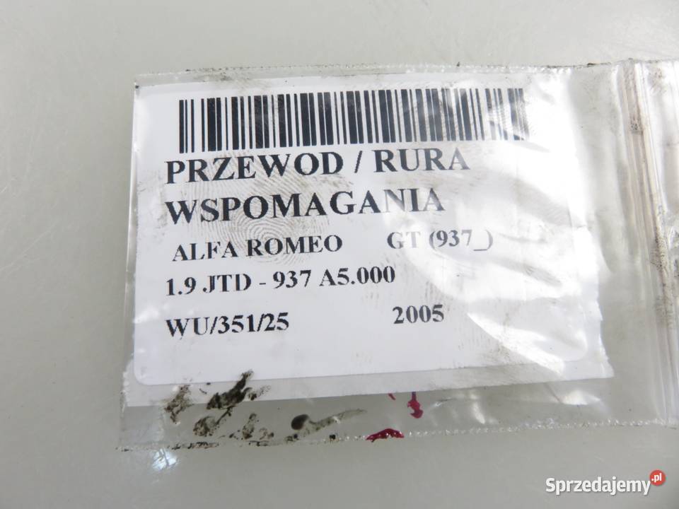 PRZEWÓD WSPOMAGANIA ALFA ROMEO GT 19 JTD