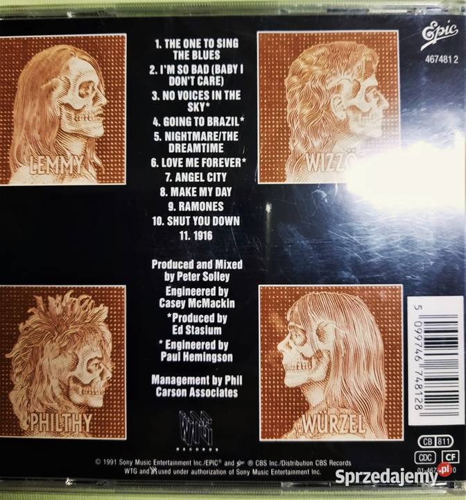 Sprzedam Album CD CD MOTORHEAD ON PAROLE Cd Nowe 1 płyta Katowice