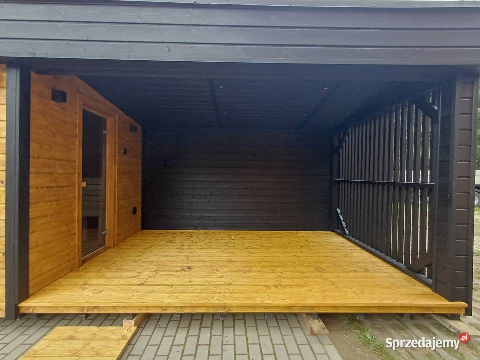 Sauna Ogrodowa izolowana z dużym Tarasem Architektura ogrodowa Płock