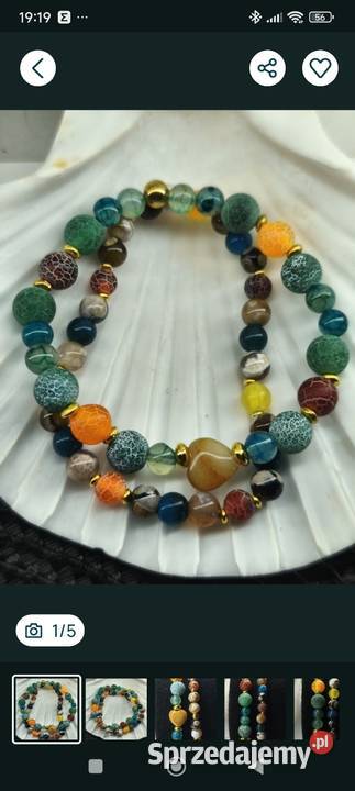 Rękodzieło naszyjnik bransoletka kolczyki mazowieckie Siedlce