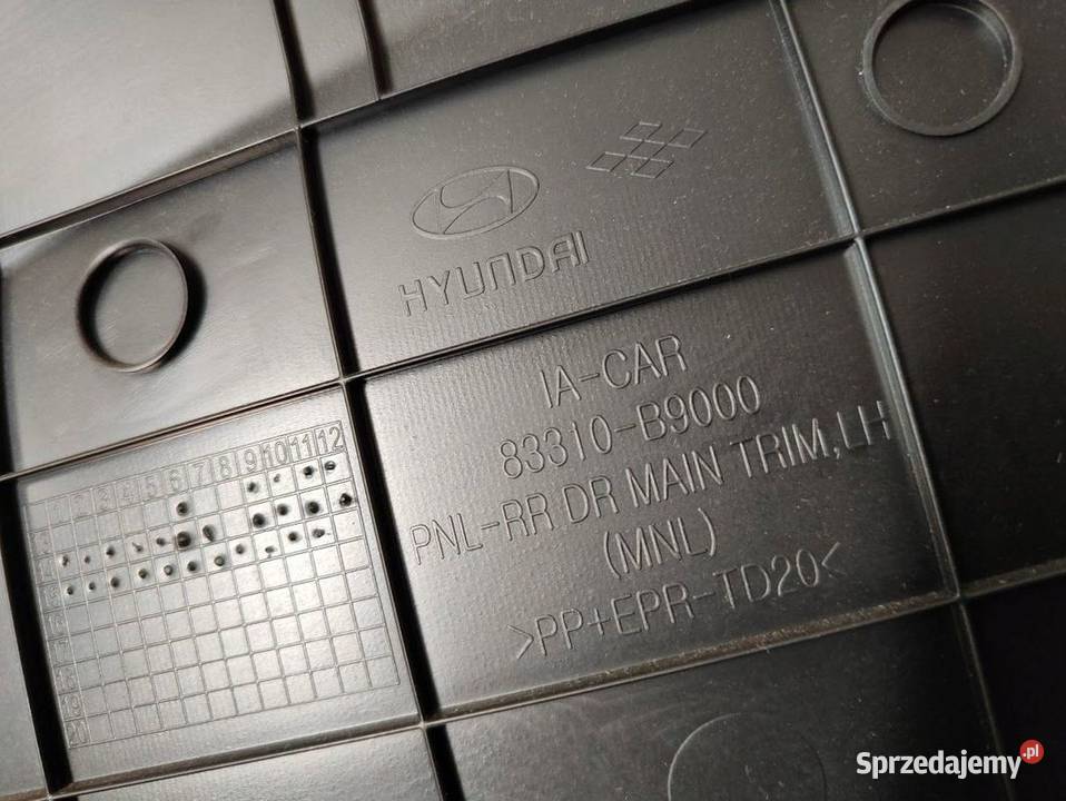 Tapicerka Boczek Drzwi Lewy Tył Hyundai I10 II Pleszew