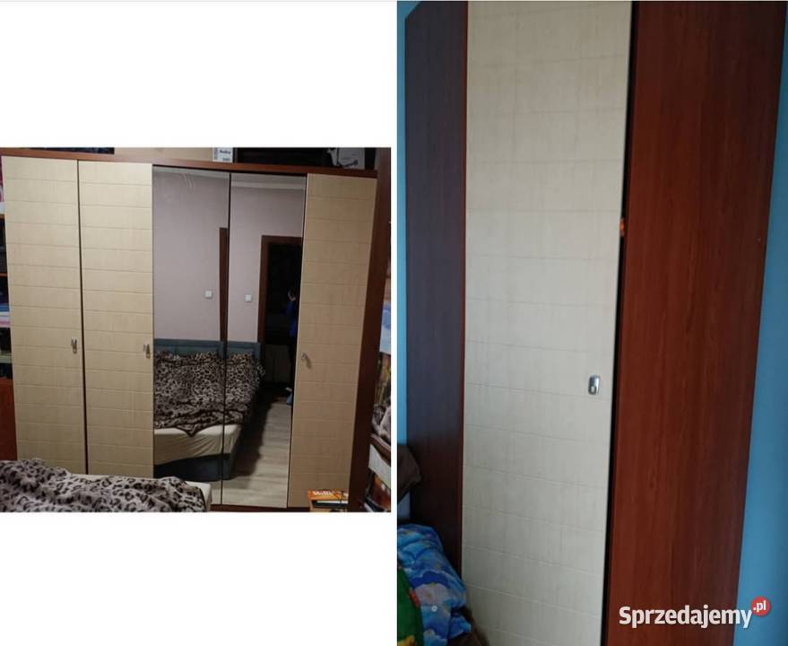 szafa narożna czterodrzwiowa lustra słupek Poznań