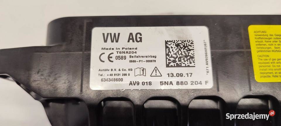 VW TIGUAN II PODUSZKA AIRBAG PASAŻERA 5NA880204F