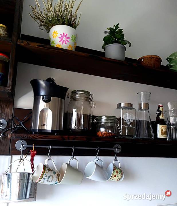 Regał drewniany rustykalny półka drewniana loft