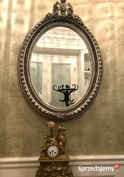 Pałacowe Lustro owal piękne zdobienia Tarnów