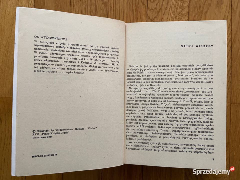 Kazimierz Sidor Wzgórze Watykanusa ISBN 8305113639 Katowice