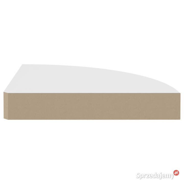 Narożne półki ścienne 2 białe 25x25x38 MDF mazowieckie Warszawa