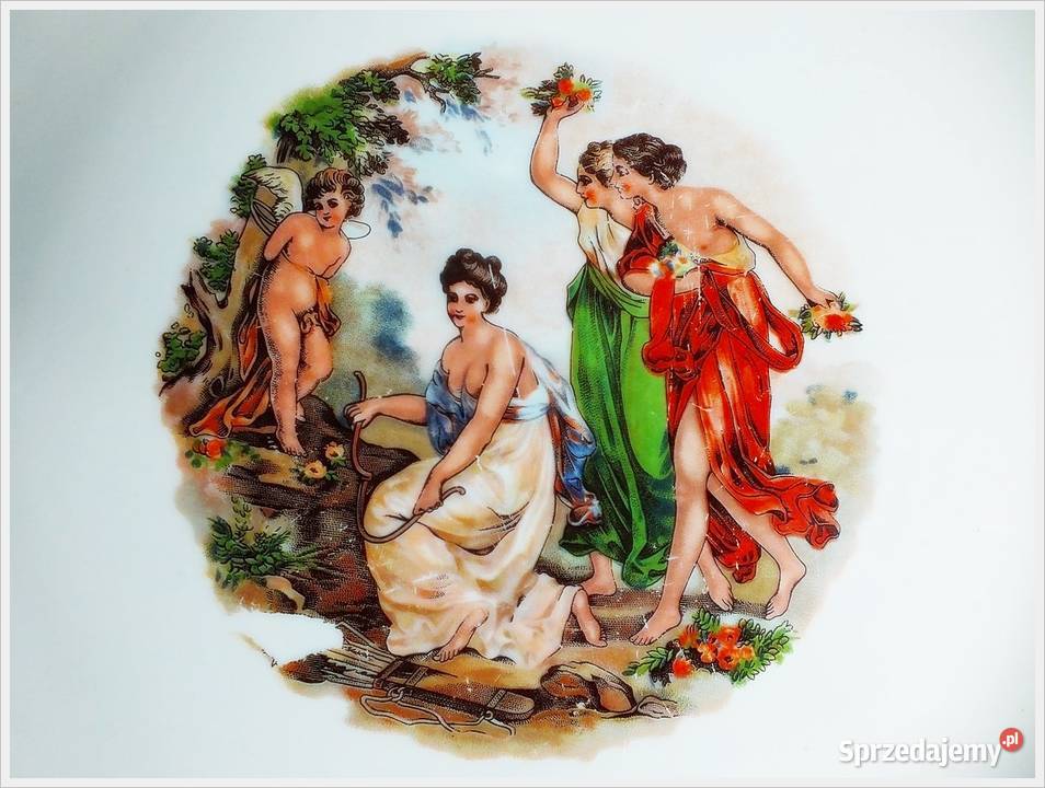 Duży Talerz Henneberg Porcelana z lat 70 PRL DDR Żary