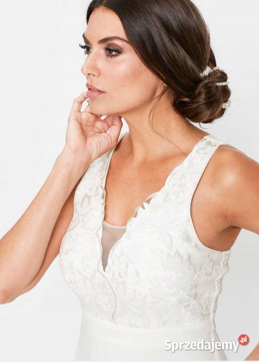 Suknia ślubna 36 S Bonprix ecru Suwałki