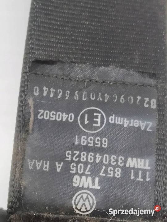 PAS BEZPIECZEŃSTWA LEWY PRZÓD 1T1857705A VW Rok produkcji 2004