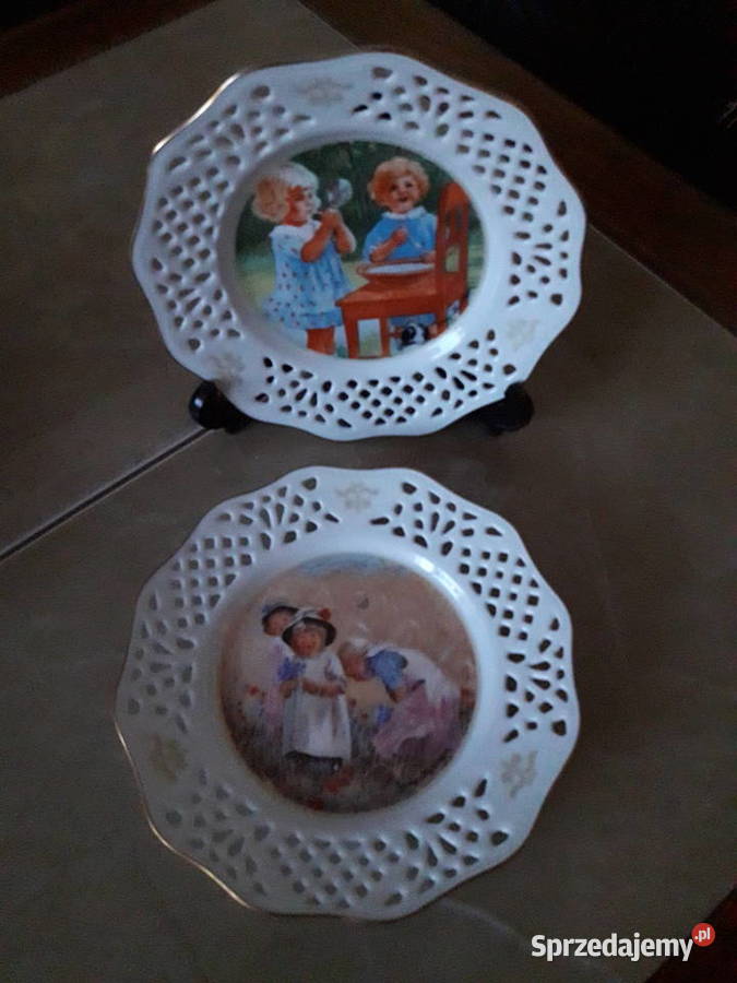 Komplet talerzy dekoracyjnych Jenny Nystrm Janów Lubelski