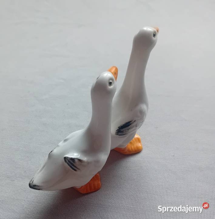 Porcelanowa figurka dwie gęsi Goebel Porcelana i szkło Porcelana i szkło Koźminek
