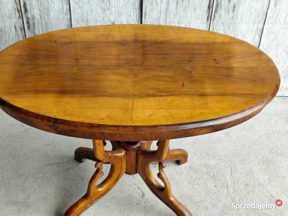 Stolik w typie Ludwika Filipa blat owalny ANTYK Byczyna