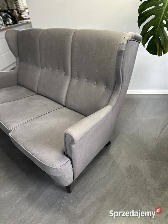 Sofa IKEA STRANDMON 3osobowa ciemnoszara w Sofy i kanapy łódzkie Poddębice sprzedam