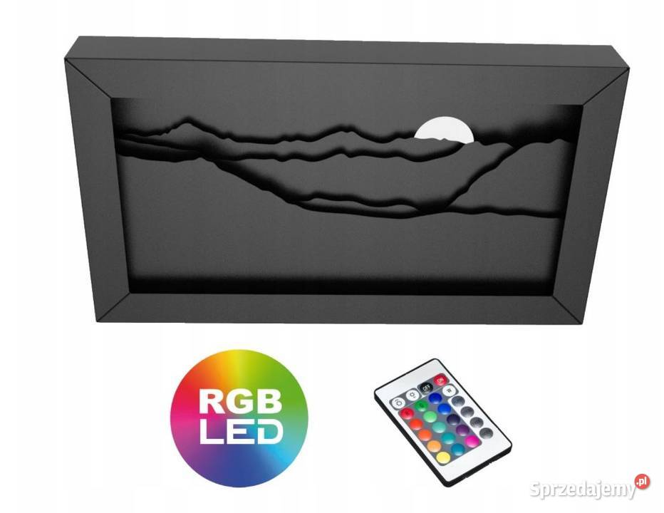 Obraz 3D LED RGB Loft Industrialny świecący Jeżowe