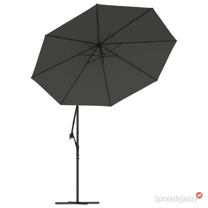 Parasol wiszący z LED i stalowym słupkiem 300 Warszawa