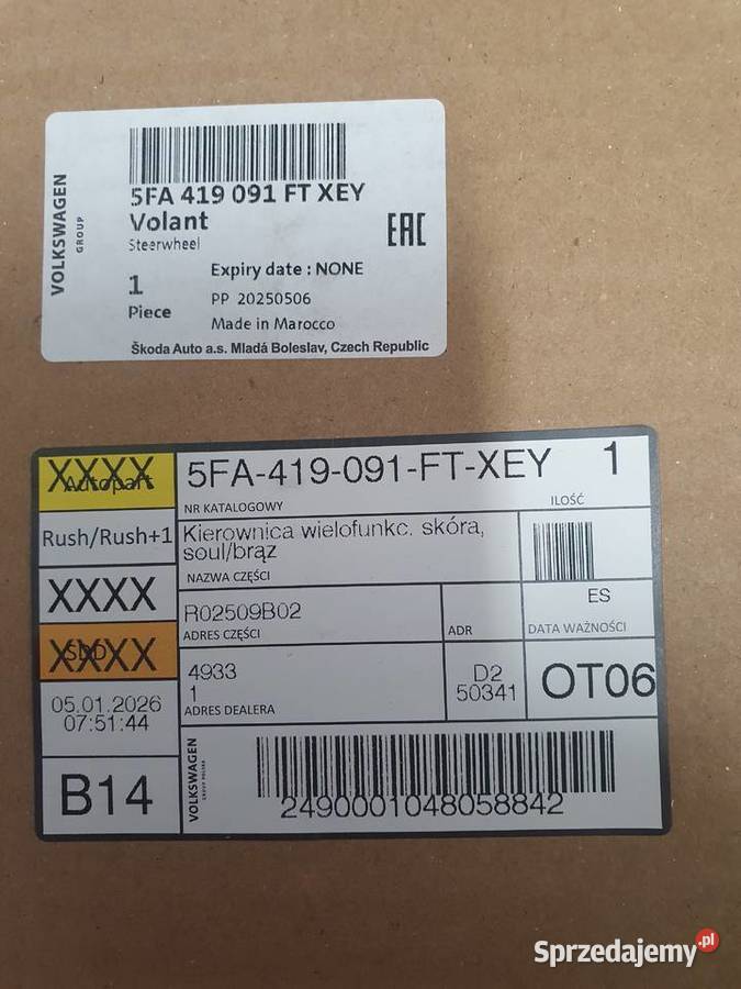 Kierownica Seat 5FA419091FT XEY osobowe Rybnik