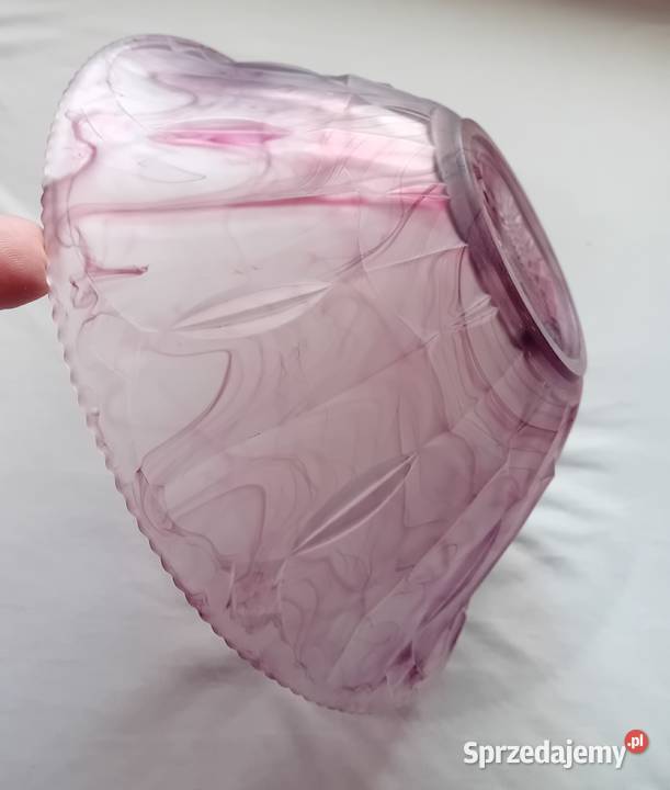 Miska art deco szkło prasowane Cloud Glass I Koźminek
