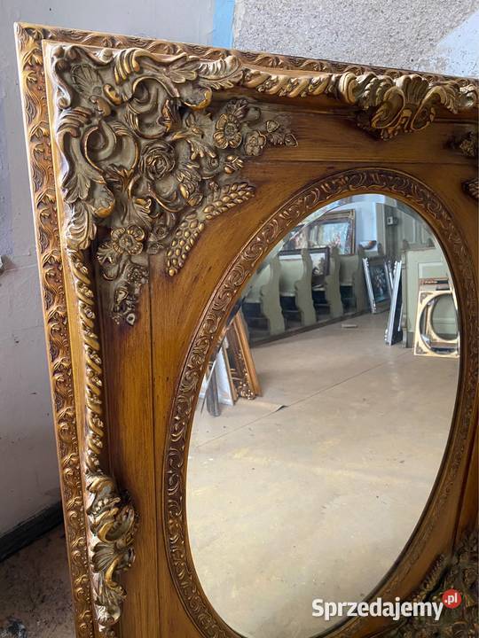 Stare lustro w przepięknej rzeźbionej ramie Kłodzko