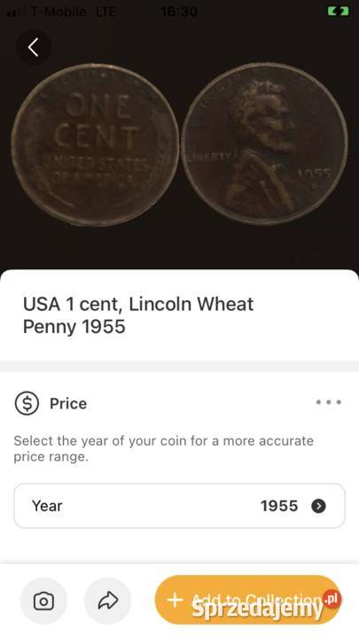 1 cent amerykanski produkcji 1955 Szczecin