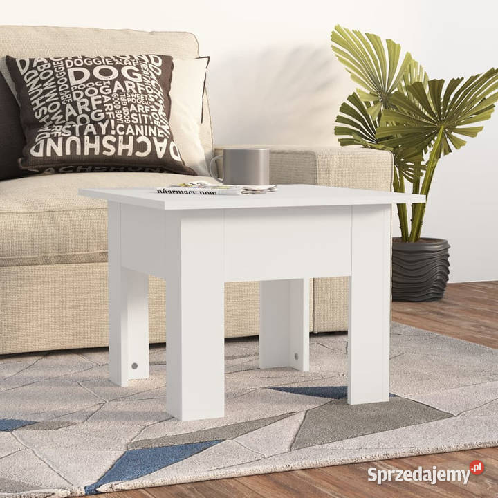 Stolik kawowy biały 55x55x42 materiał Stoły Meble Warszawa