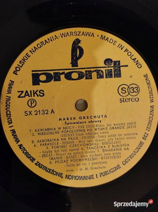 1981 Marek Grechuta Śpiewające Obrazy Płyta Kielce
