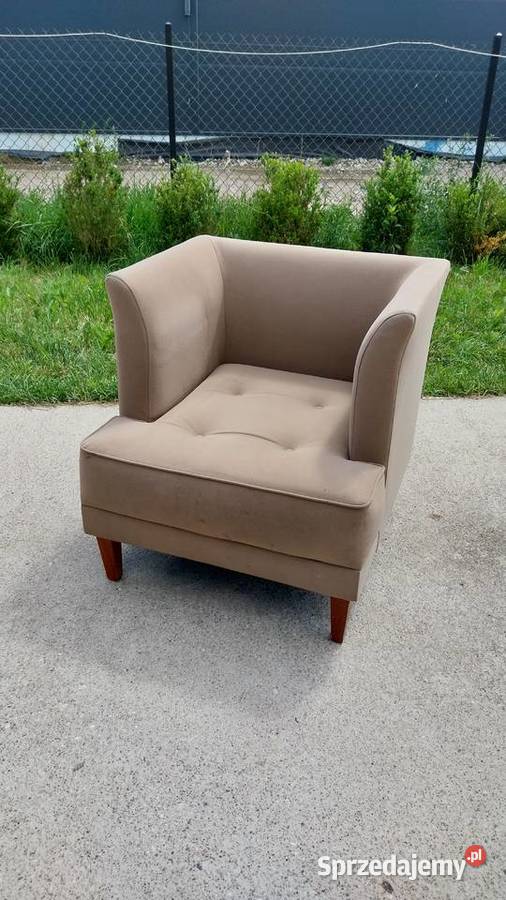 Fotel Wypoczynkowy w Kolorze Beżowym zestaw 4 Kazuń Polski
