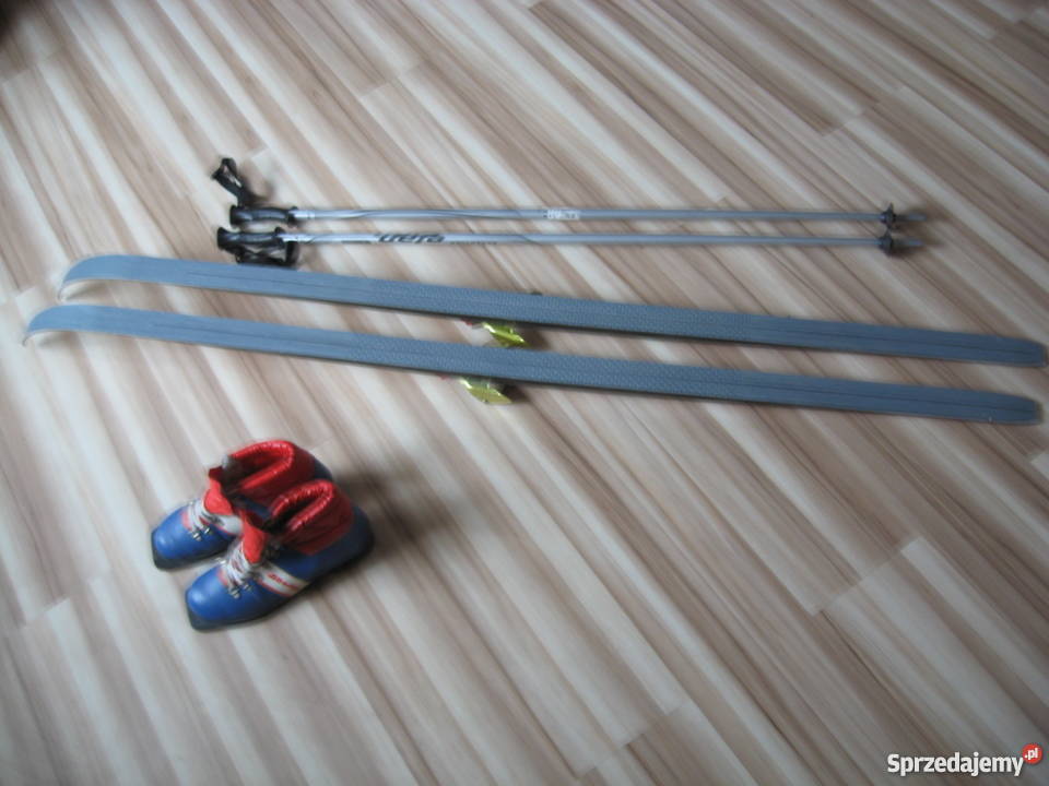 Narty biegowe GERMINA 170 buty 27 kijki 120 Grodziczno