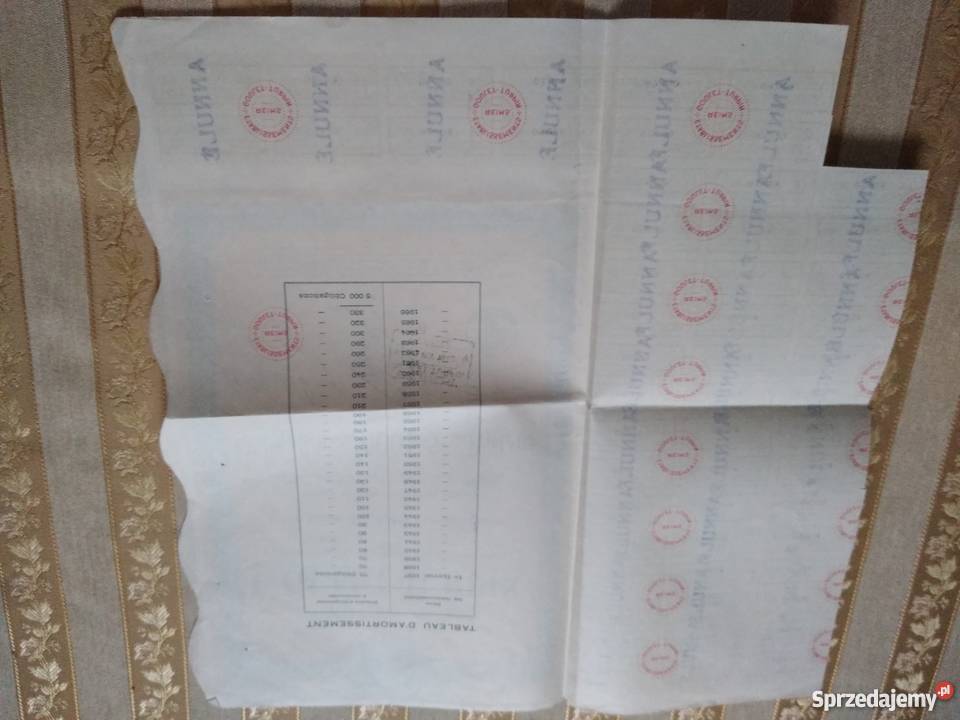 Obligacja 1000 franków GOULET TURPIN 1932r śląskie Siemianowice Śląskie