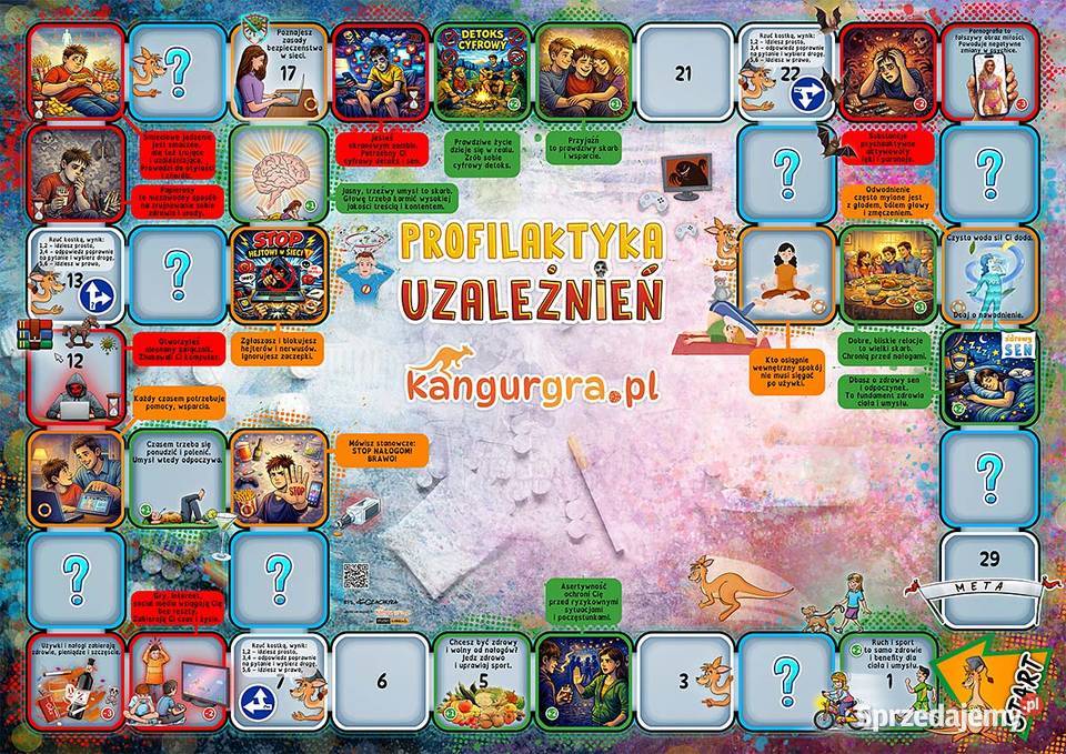 Gra XXL PROFILAKTYKA UZLAEŻNIEŃ STOP NAŁOGOM Edukacyjne Warszawa