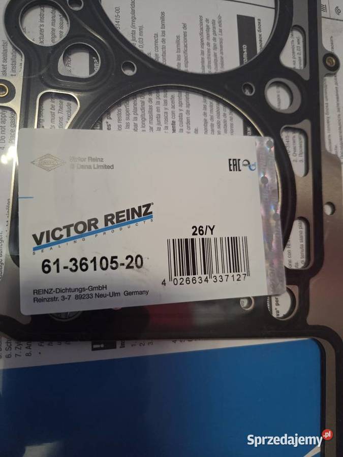 Uszczelka głowicy Reinz 613610520 VW 25tdi FV Jelcz-Laskowice sprzedam