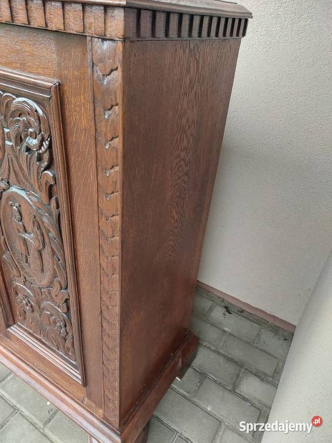 Stara dębowy regał szafka rzeźbiona E234 Tczew