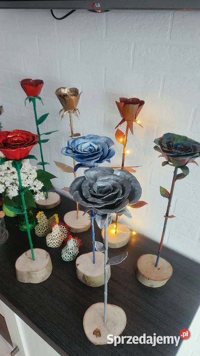 Róże stalowe rękodzieło Polskie