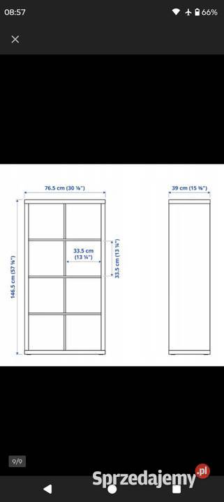 IKEA KALLAX regał 77x147 CZARNOBRĄZ śląskie Sławków