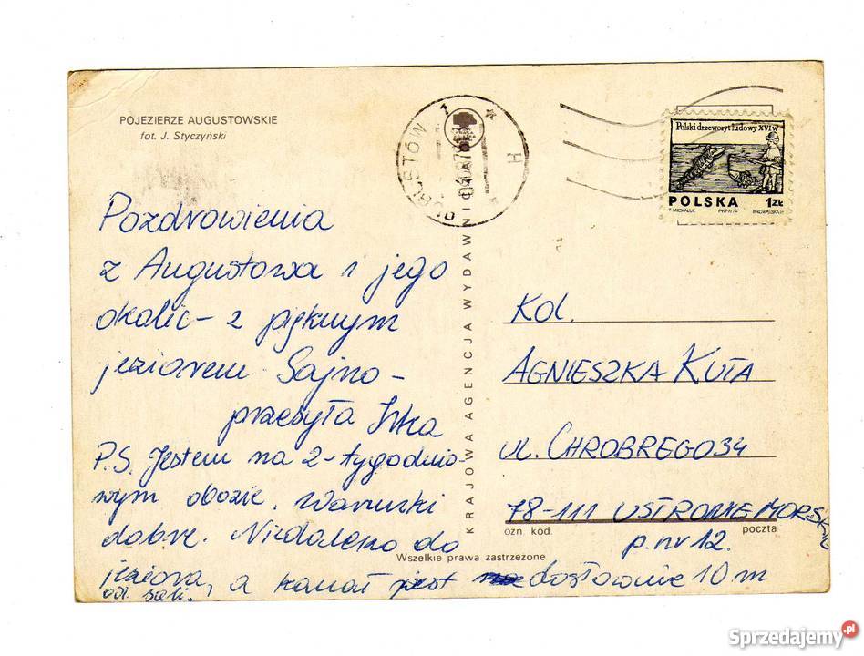 POJEZIERZE AUGUSTOWSKIE POCZTÓWKA świętokrzyskie Krynki