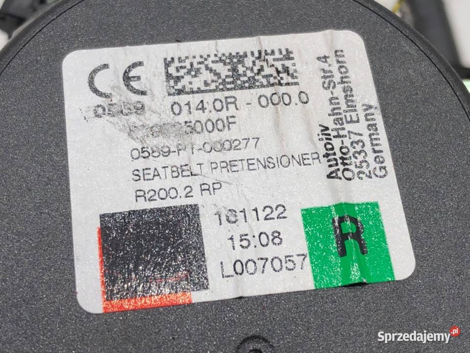 PAS BEZPIECZEŃSTWA PRAWY PRZÓD RENAULT CLIO V Pasy bezpieczeństwa