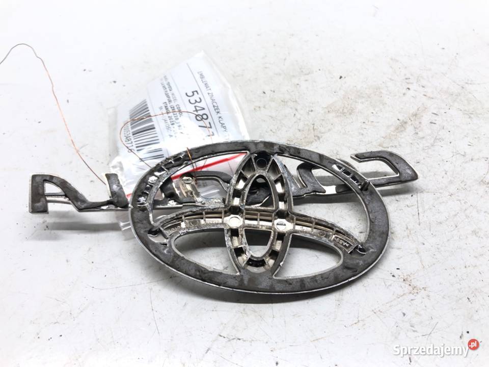 EMBLEMAT ZNACZEK KLAPY TYŁ LOGO TOYOTA COROLLA