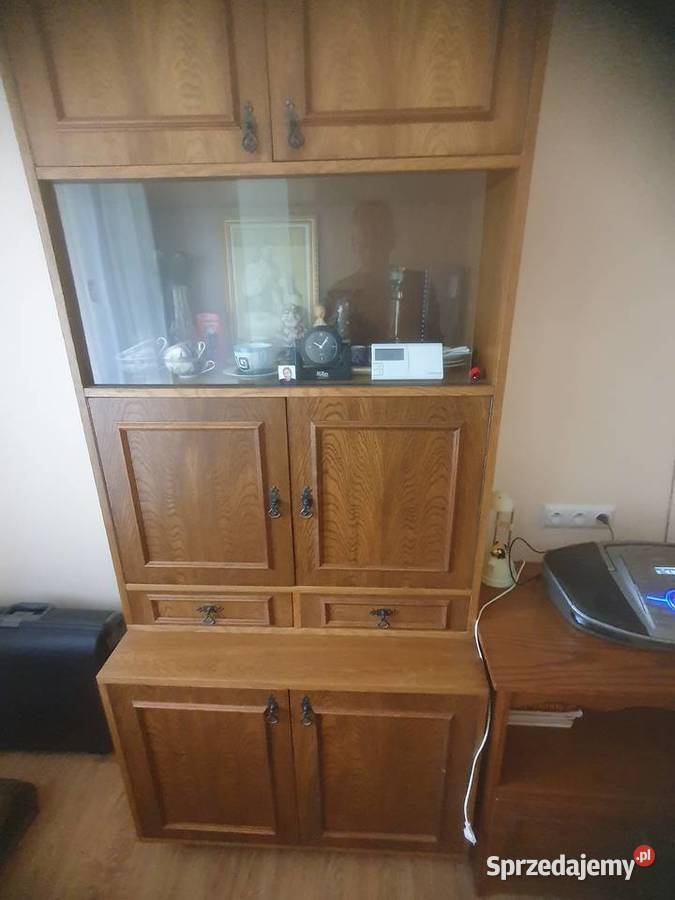 Zestaw mebli szaf segment regał retro drewno Warszawa