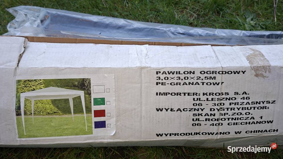 Pawilon ogrodowy Namiot 3x3 m granatowy komplet Opole