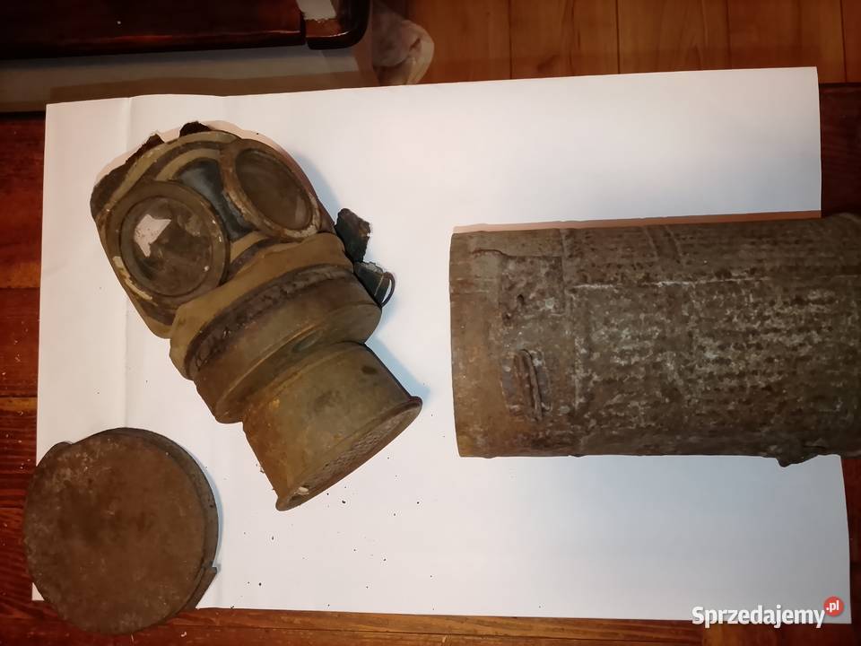 Maska przeciwgazowa Polska 1939r wrzesień Żyrardów