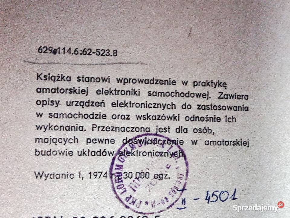 Książki elektronika elektrotechnika samochodowa miękka Legionowo