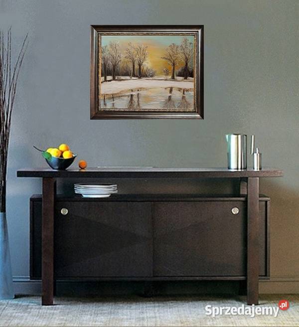Obraz olejny Pejzaż zimowy Lublin