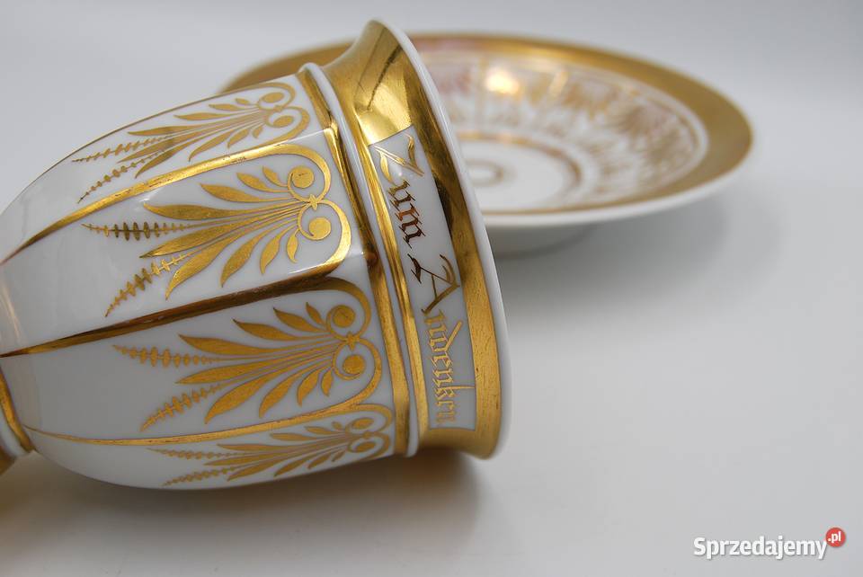 Porcelana KPM zestaw duo filiżanka ze spodkiem I Poznań sprzedam