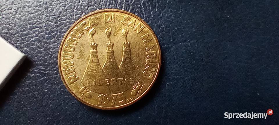 Stare monety 20 lir 1975 San Marino podkarpackie Lesko