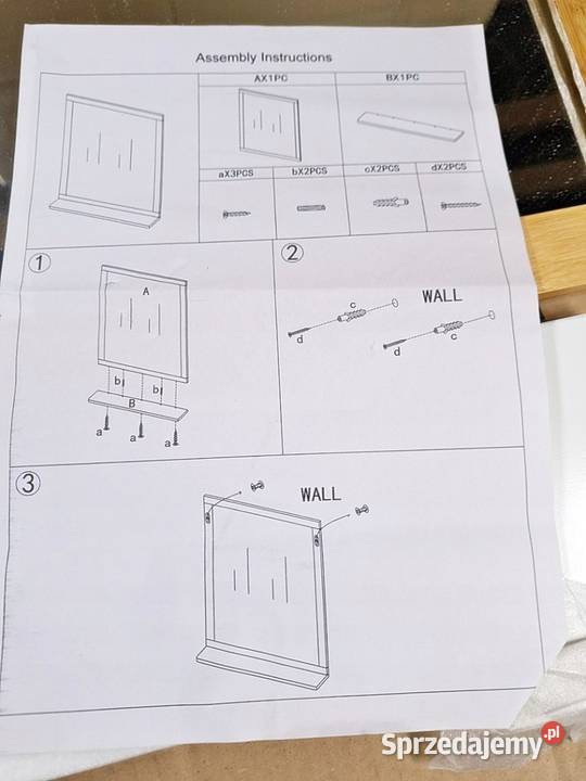 Lustro ścienne Relaxdays prostokąt 380 x 545 mm Sosnowiec