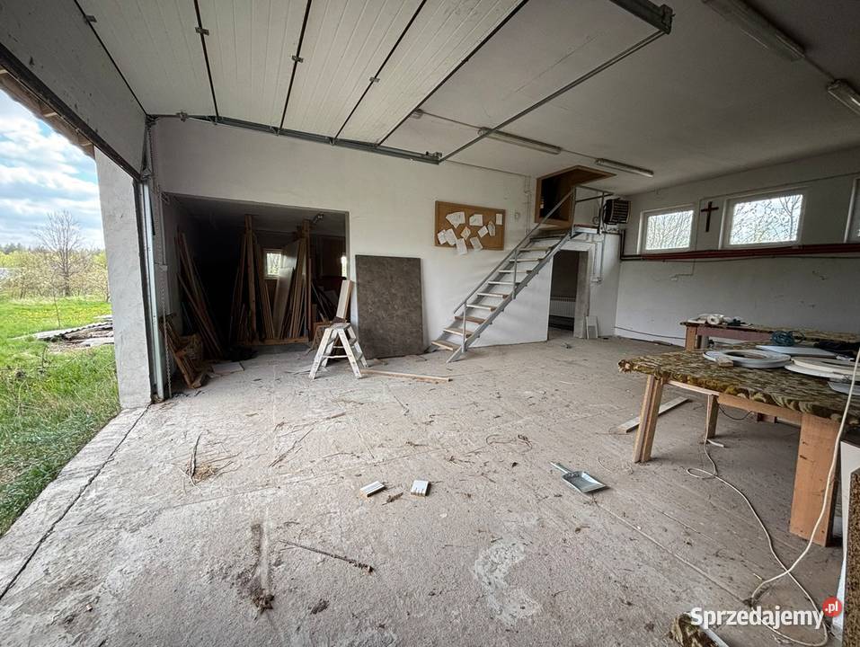 Dom i budynek usługowy 200 m2 działka 4 335 m podlaskie