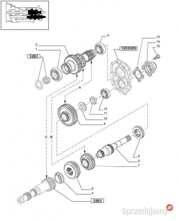 Holland T6010 T6090 T6070 T7230 Koło zębate Pozostałe