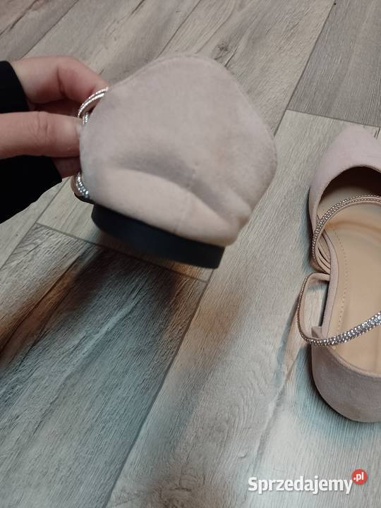 4243 Różowe pudrowe baleriny wieczorowe NOWE małopolskie Kraków