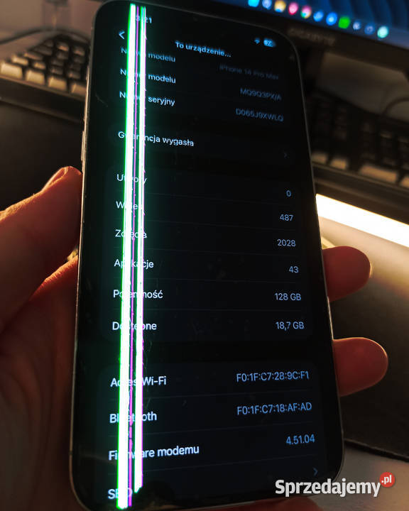 iPhone 14 Pro 128GB Biały Do wymiany wyświetlacz Gaczyska
