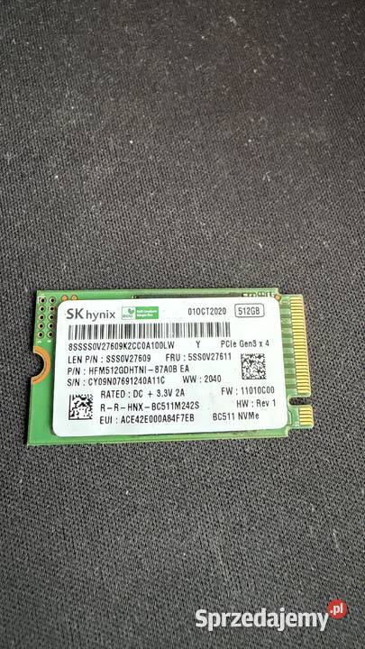 Dysk SK hynix BC511 NVMe śląskie Bytom